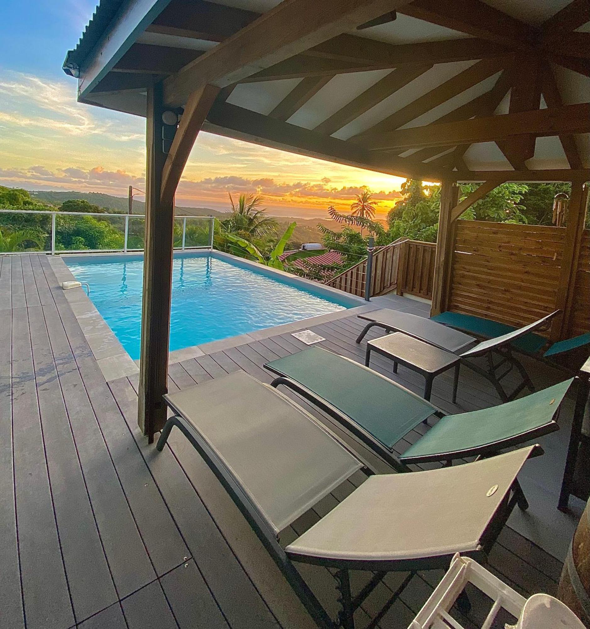 Les Villas Pameyaque 2 F2 Avec 1 Piscine Et 1 F3 Avec 1 Piscine, Superbe Vue Sur La Mer Riviere-Salee エクステリア 写真